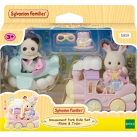 Sylvanian Families - Amusement Park Ride Set - Plane & Train