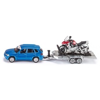 Siku - Car with Motorbike and Trailer - 1:55 Scale