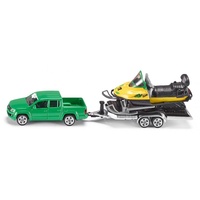 Siku - Car with Snowmobile and Trailer - 1:55 Scale