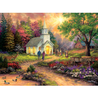 Sunsout - Country Church Large Piece Puzzle 1000pc