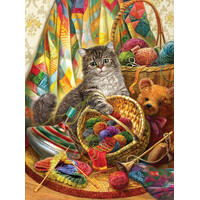 Sunsout - Kitten and Wool Puzzle 1000pc