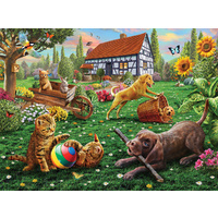 Sunsout - Dogs And Cats At Play Puzzle 1000pc