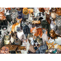Sunsout - Cat Collage Large Piece Puzzle 300pc
