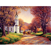 Sunsout - Road by the Church Puzzle 500pc