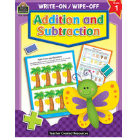 Teacher Created Resources - Addition and Subtraction Write-On Wipe-Off Book