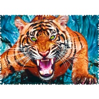 Trefl - Crazy Shapes - Facing a Tiger Puzzle 600pc