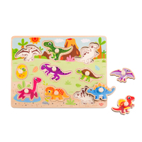 Tooky Toy - Dinosaur Peg Puzzle 9pc