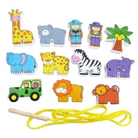 Viga Toys - Lacing Blocks - Zoo