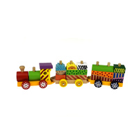 Kaper Kidz - Colourful Wooden Block Train