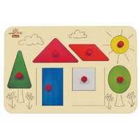 Andzee - Shape House Peg Puzzle 7pc