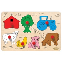 Andzee - Farm Shapes Peg Puzzle 7pc