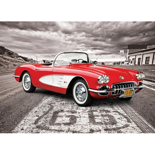 Eurographics - 1959 Corvette Driving Down Route 66 Puzzle 1000pce
