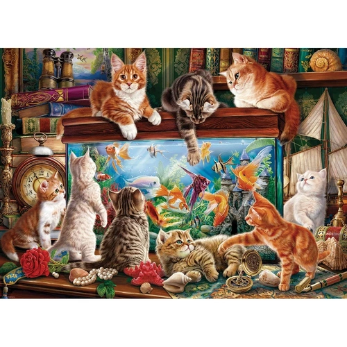 Eurographics - Cats By The Aquarium Puzzle 1000pc