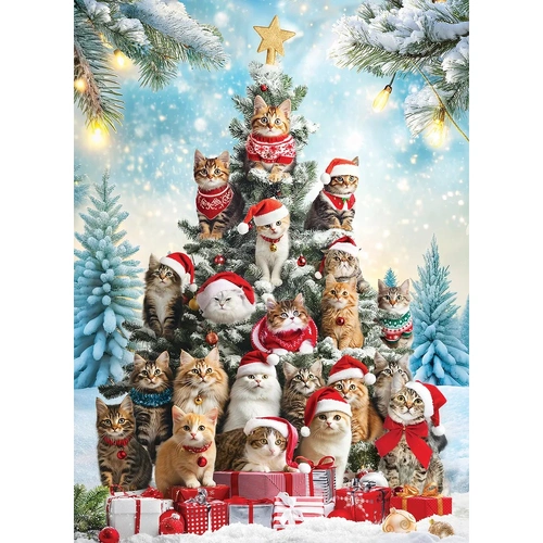 Eurographics - Christmas Tree Cats Puzzle 1000pc