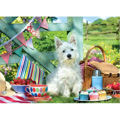 Eurographics - Westie Dog Picnic Large Piece Puzzle 500pc