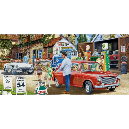 Gibsons - Filling Up For The Trip Panorama Puzzle 636pc