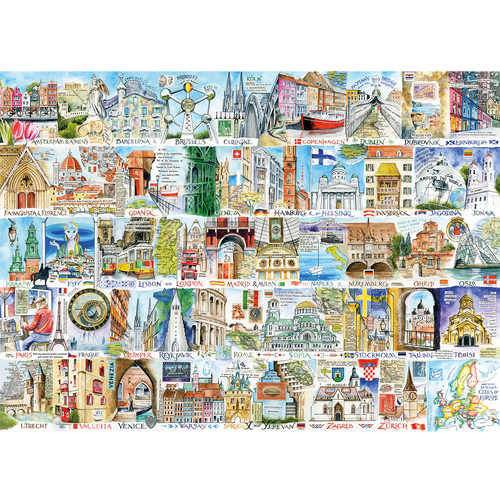 Gibsons - Sights & Sounds Of Europe Puzzle 1000pc