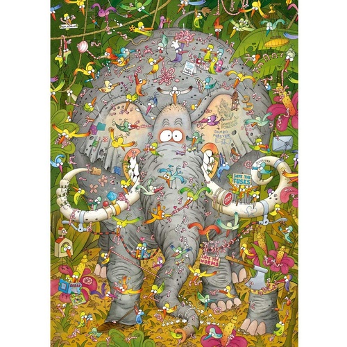 Heye - Degano, Elephant's Life Puzzle 1000pc