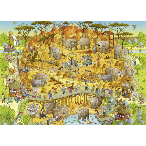 Heye - Funky Zoo - African Habitat Puzzle 1000pc