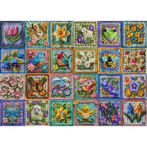 Holdson - Treats N Treasures Springtime Crochet Puzzle 1000pc