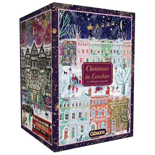Gibsons - Christmas in London Puzzle 3 x 500pc