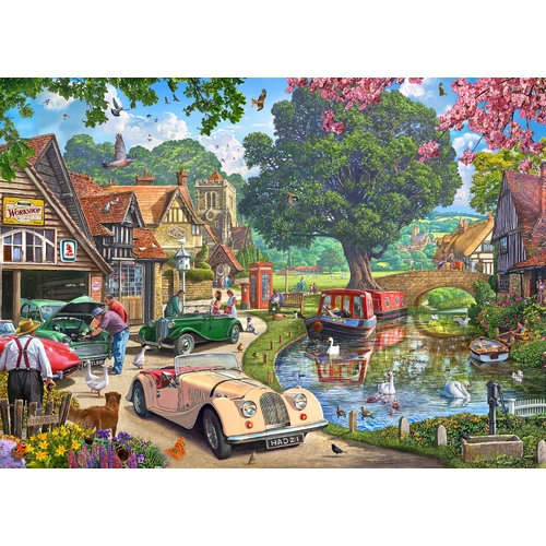 Holdson - Cobblestone Corner Nostalgic Narrowboats Puzzle 1000pc