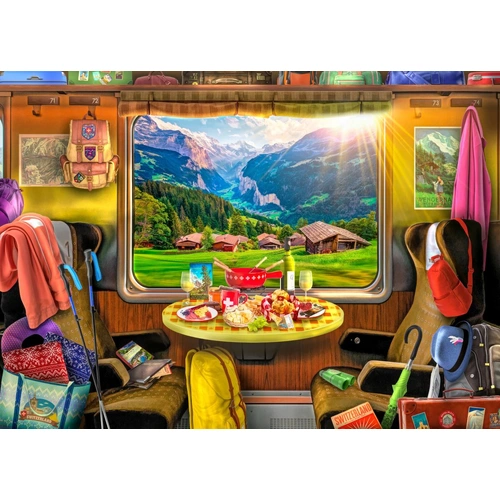 Holdson - The Travelers Window - Switzerland Train Ride Puzzle 1000pc