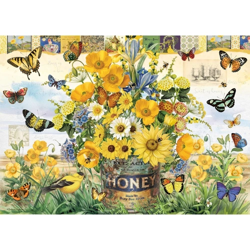 Holdson - Blossom Bliss - Honey Bee Floral Puzzle 1000pc