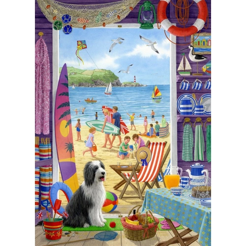 Holdson - Out the Back Door - At the Beach Large Piece Puzzle 500pc