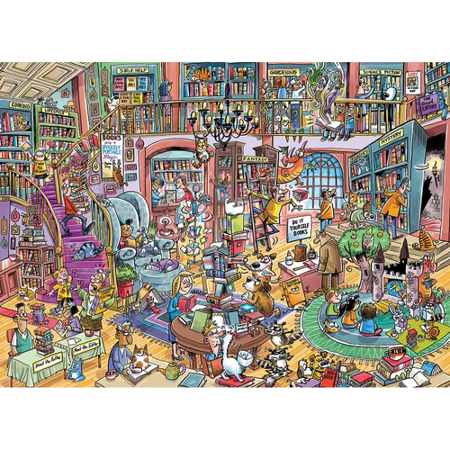 Cobble Hill - DoodleTown: Bookshop Bedlam Puzzle 1000pc