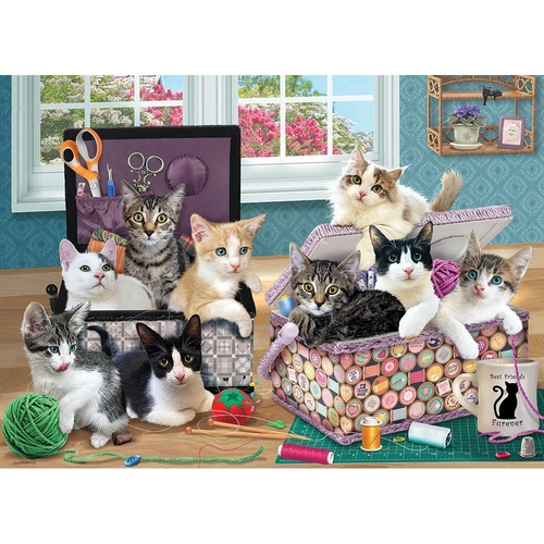 Cobble Hill - Crafty Kittens Puzzle 500pc