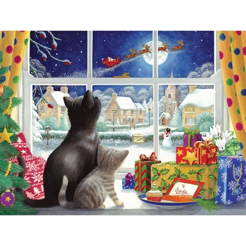 Cobble Hill - Waiting for St. Nick Large Piece Puzzle 275pc