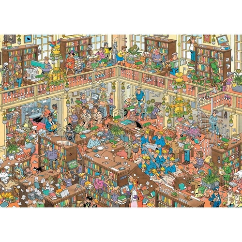 Jumbo - Jan Van Haasteren - The Library Large Piece Puzzle 500pc