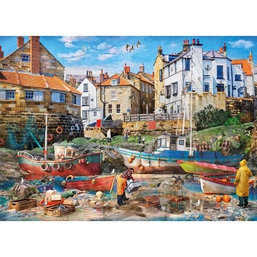 Gibsons - Fishermen at Robin Hood's Bay Puzzle 1000pc