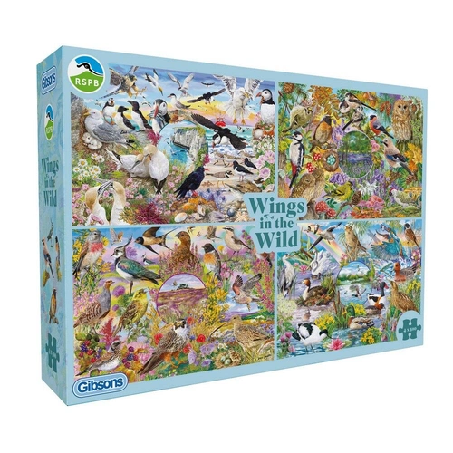 Gibsons - Wings in the Wild Puzzle 4 x 500pc