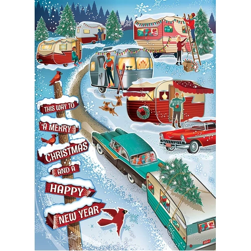 Cobble Hill - Christmas Campers Puzzle 1000pc