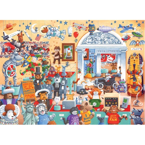 Cobble Hill - Cats and Dogs Museum Family Puzzle 350pc