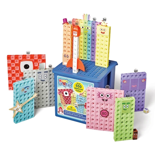 Hand2Mind - Numberblocks Heroes with Zeroes MathLink Cubes Activity Set