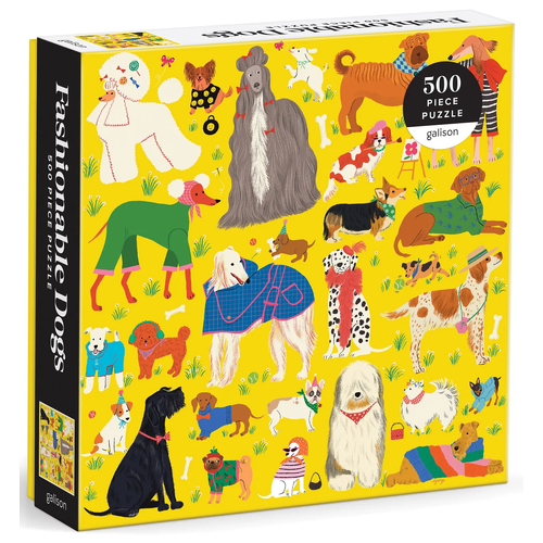 Galison - Fashionable Dogs Puzzle 500pc