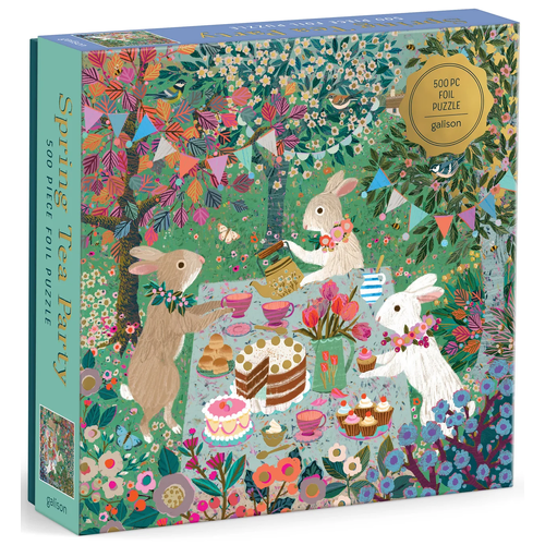 Galison - Spring Tea Party Foil Puzzle 500pc