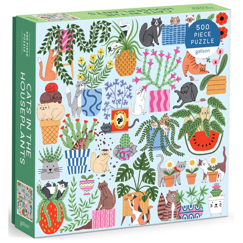 Galison - Cats in the Houseplants Puzzle 500pc