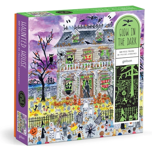 Galison - Haunted House Glow in the Dark Puzzle 500pc