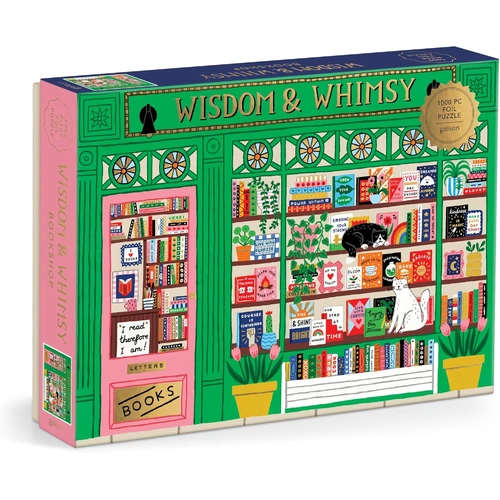Galison - Wisdom and Whimsy Bookshop Foil Puzzle 1000pc