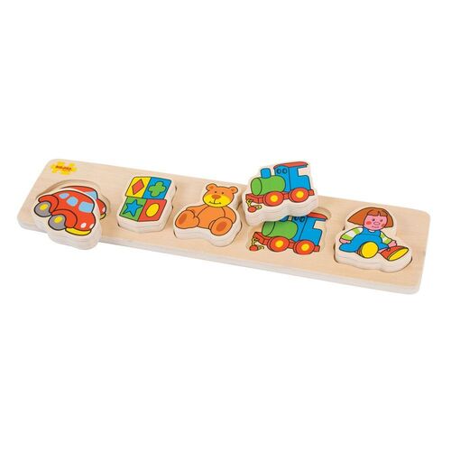 Bigjigs - Chunky Lift and Match Puzzle - Toys 5pc