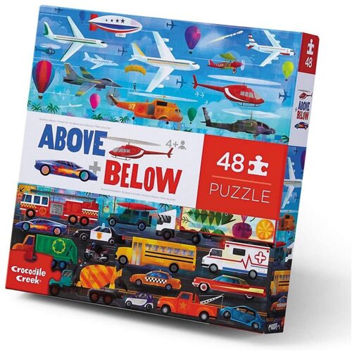 Crocodile Creek - Above & Below Things - That Go Puzzle 48pc