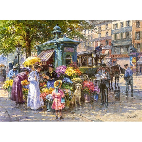 Cherry Pazzi - Blumenmarkt Puzzle 1000pc