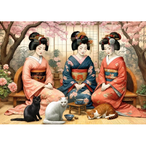 Cherry Pazzi - Springtime Tea Puzzle 1000pc