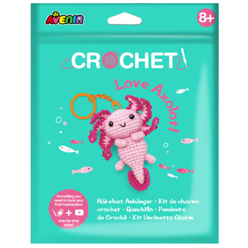 Avenir - Crochet Keychain - Axolotl