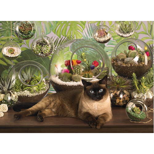 Cobble Hill - Terrarium Cat Puzzle 1000pc