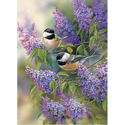 Cobble Hill - Chickadees and Lilacs Puzzle 1000pc